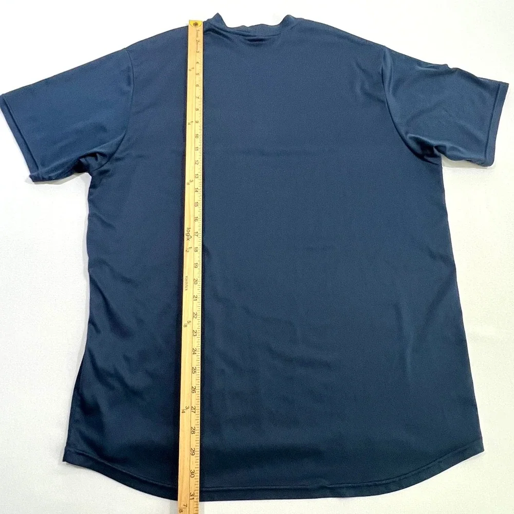Vintage Nike Dri Fit Shirt Mens XL Navy‎ Blue White Chest Stripe Athletic Y2K